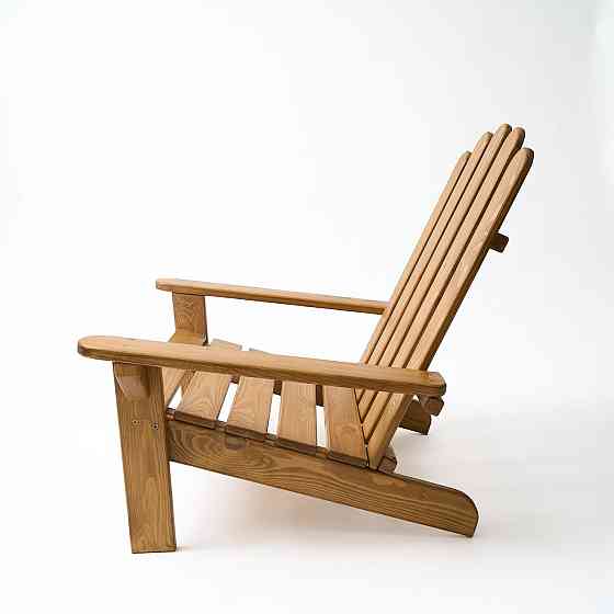 Кресло дачное деревянное складное шезлонг для зоны отдыха дома, дачи, сада, веранды из сосны, цвет дуб Каменец-Подольский