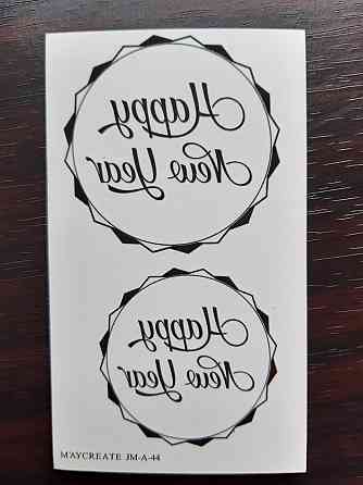 Новорічна татуювання "Happy New year"- 10*6см Київ