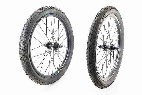 Колеса 20" переднє+заднє, з шинами WANDA, Disk-brake, обід алюм., втулка 14Gx28H, під вільнобіг, кріпл. гайка Бершадь