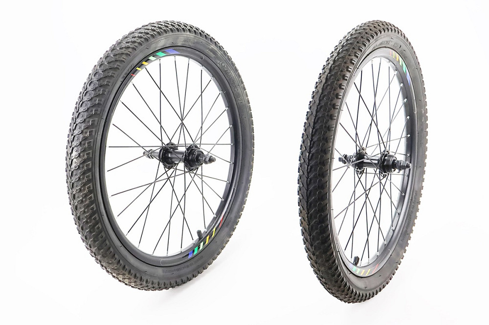Колеса 20" переднє+заднє, з шинами WANDA, Disk-brake, обід алюм., втулка 14Gx28H, під вільнобіг, кріпл. гайка Бершадь - фото 1