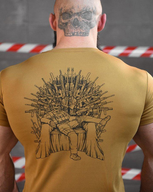 Тактическая потоотводящая футболка SABUR ТРОН КАЙОТ ВТ6664 Одесса - изображение 12