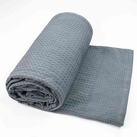 Простирадло-покривало вафельне GM TEXTILE 200х220см 220г/м2 (Сірий) Суми