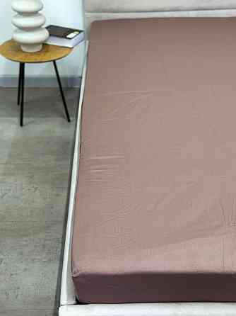 Ecotton Простирадло на резинці Ecotton 180х200 см із сатину (арт. 16-1412 Stucco) коричневий Коломия