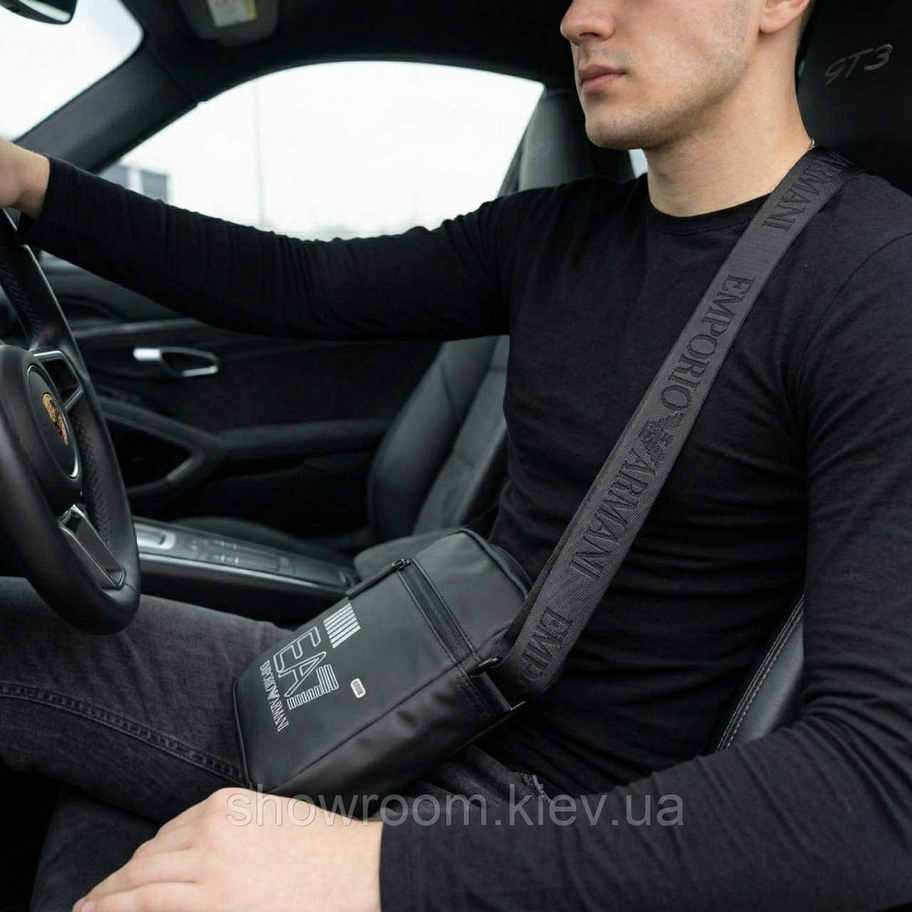 Чоловіча брендова сумка на плече Armani (9507) Київ - фото 5