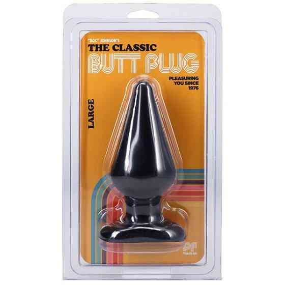 Анальная пробка Doc Johnson Smooth Classic Large - Black, макс. диаметр 5,7см Sex Aura Киев