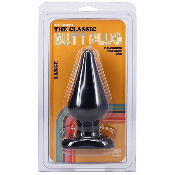 Анальная пробка Doc Johnson Smooth Classic Large - Black, макс. диаметр 5,7см Sex Aura Киев - изображение 2