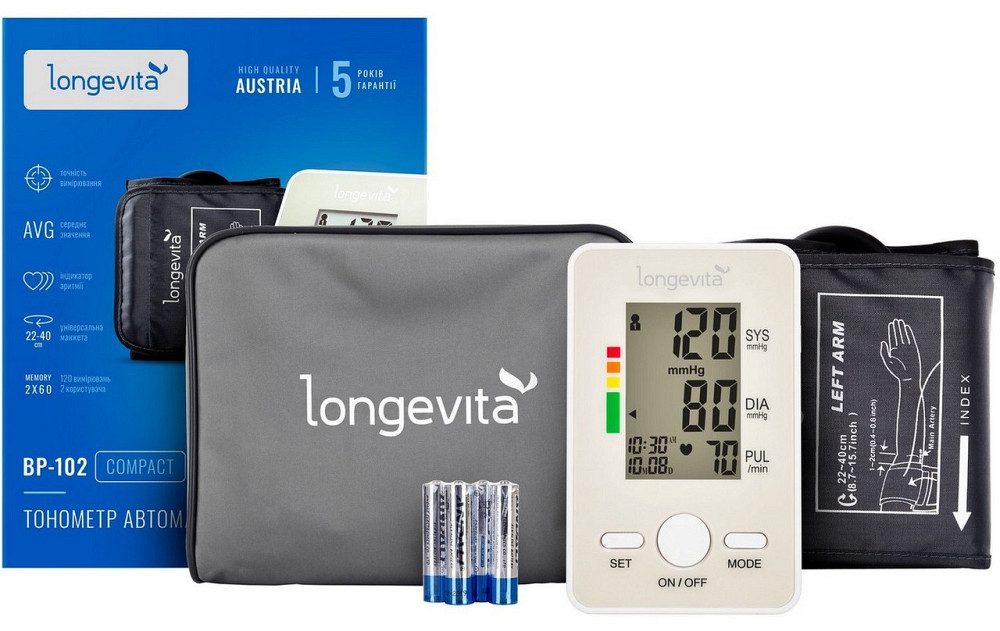 Автоматичний тонометр Longevita BP-102 (5828401) Київ - фото 1