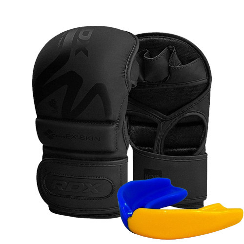 Рукавиці для ММА (Греплінгові рукавички) RDX T15 Noir Inner Matte Black M Каменское - изображение 2