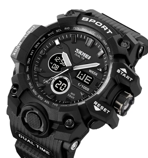 Часы мужские наручные спортивные Skmei 2197 Черный Винница - изображение 4