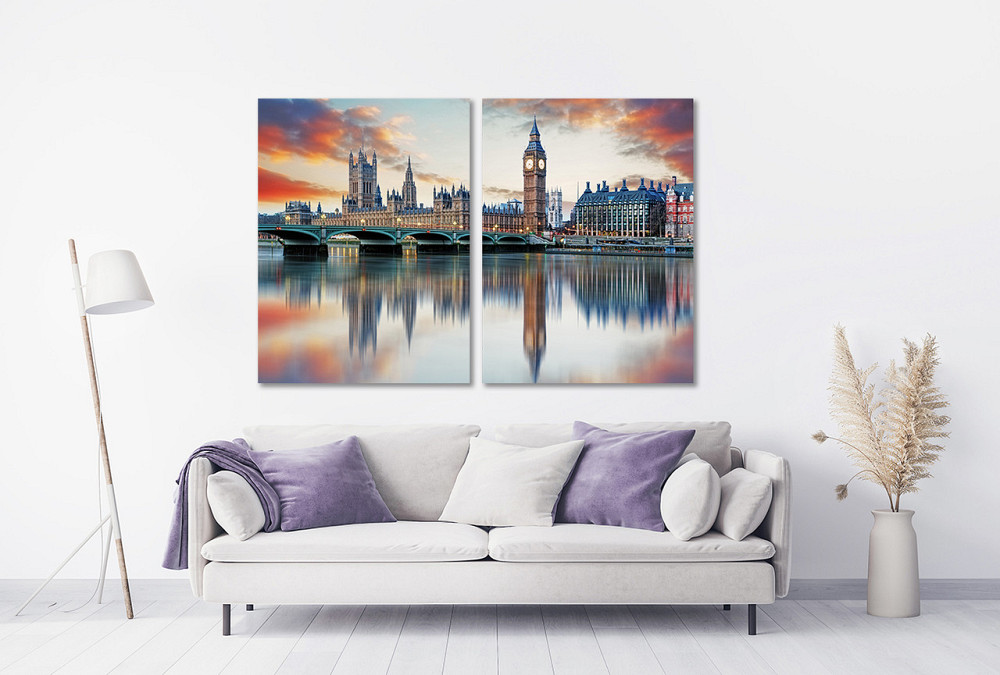 Модульная картина в гостиную / спальню   Лондон  TLV-2_100 120х170  см Киев - изображение 2
