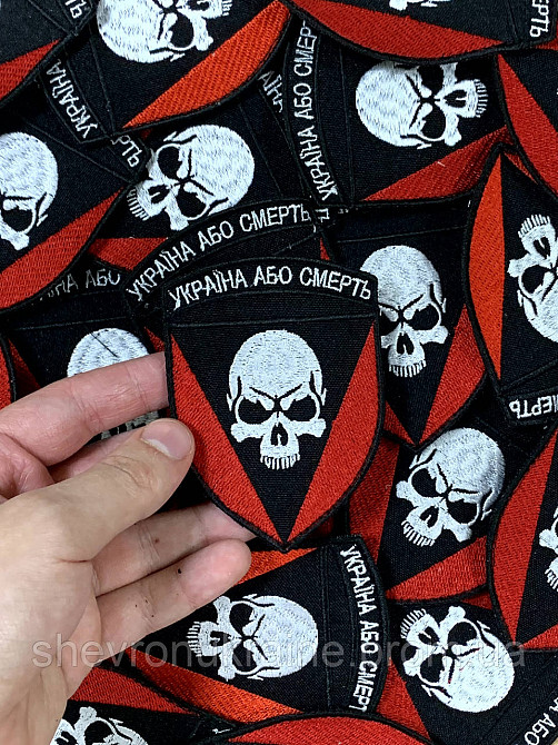 Шеврон 72 ОМБР красно черный. (Форма щит. На липучке) Размер 8x6см Киев - изображение 5