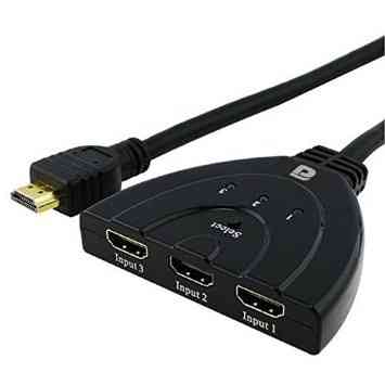 HDMI світч на 3 порти (3 гнізда HDMI - 1 штекер HDMI), з кабелем, без живлення Полтава