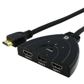 HDMI світч на 3 порти (3 гнізда HDMI - 1 штекер HDMI), з кабелем, без живлення Полтава - фото 1