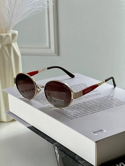 Женские очки Gucci. Polarized 🔥 с металлической оправой – стильный аксессуар для среднего лица MasterSem Киев - изображение 9