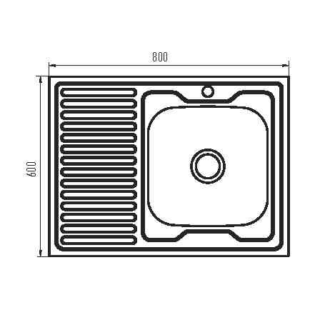 Мийка кухонна Zerix Z8060R-06-160MD (micro decor) (ZS0608) Киев