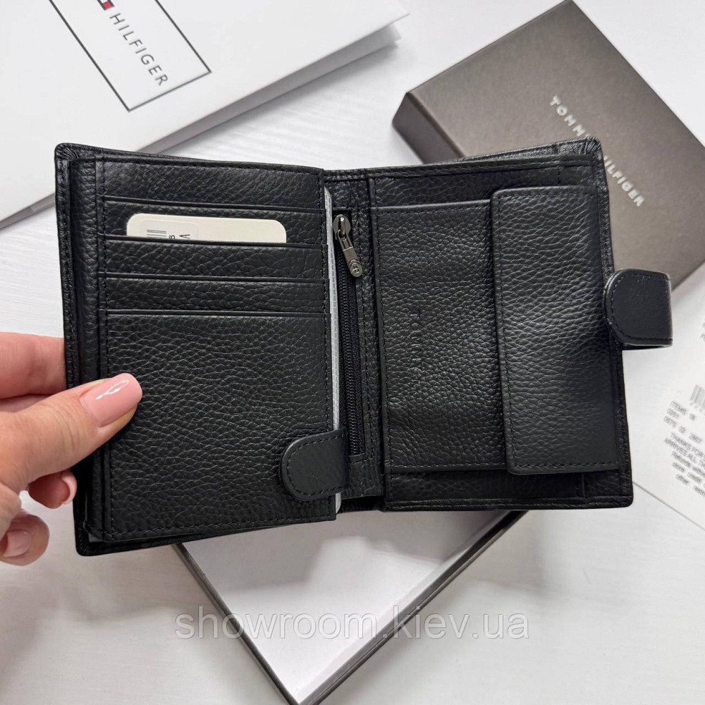 Чоловіче вертикальне брендове портмоне на кнопці TH (6602) Київ - фото 8