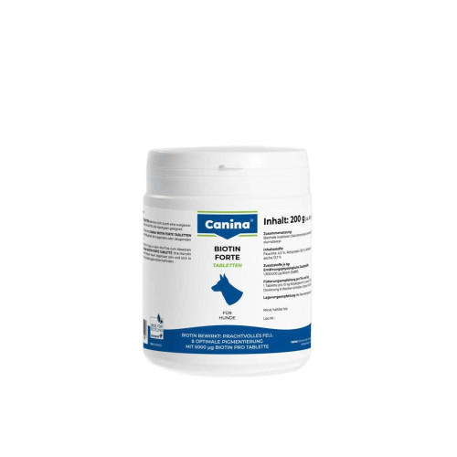 Витаминный комплекс Canina Biotin Forte Tabletten для собак Биотин интенсивный курс для шерсти 200 г 60 табл. Киев - изображение 1