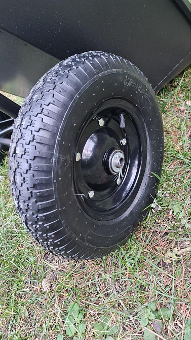 Тачка садовая Garden joys Чорная 110/200л Тачка для перевозки мусора Тачка для перевозки песка Тачка для груза Белая Церковь - изображение 7