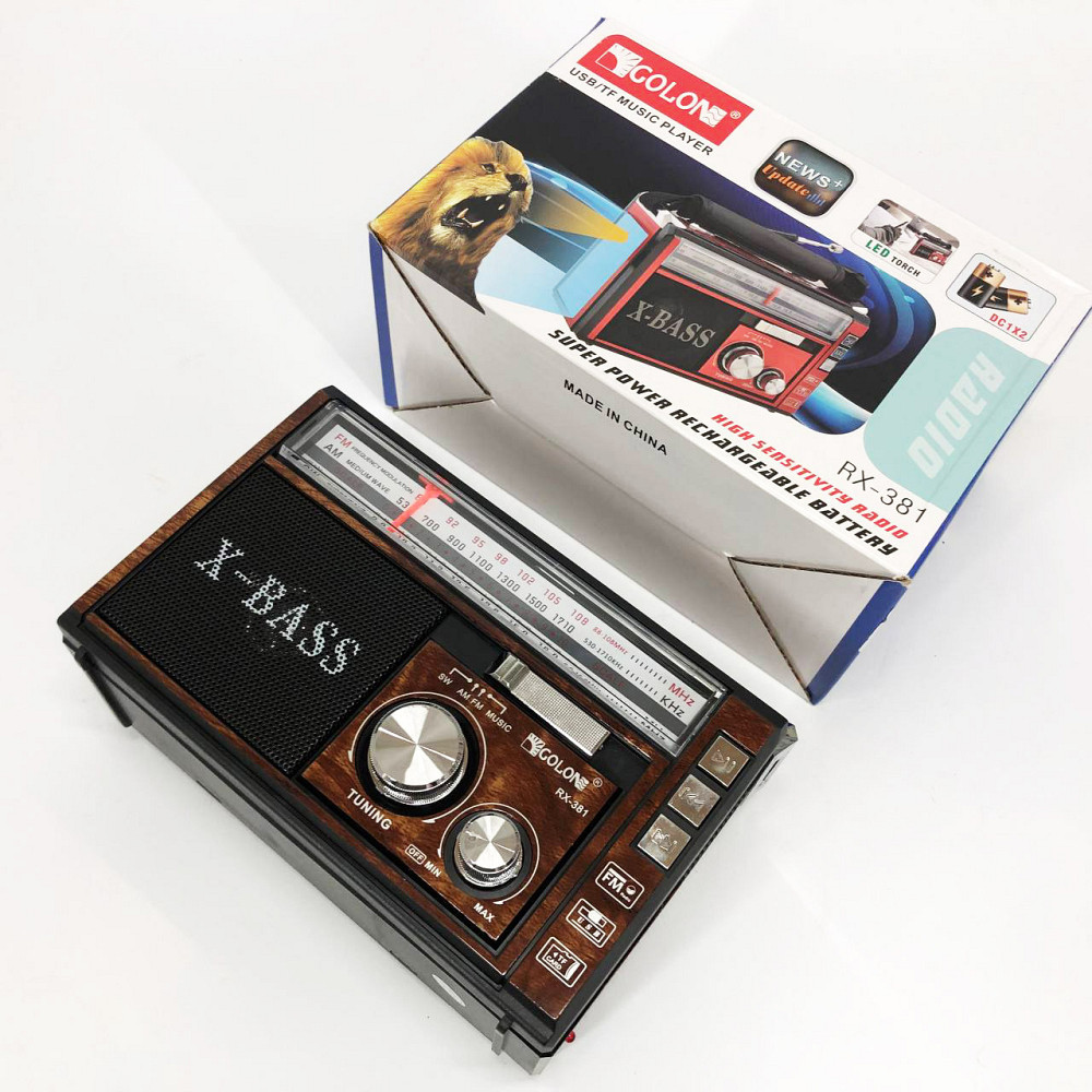 Fm аккумуляторный радио приемник в ретро стиле Golon RX-381, Радиоприемники аналоговые ZN-21 Киев - изображение 8