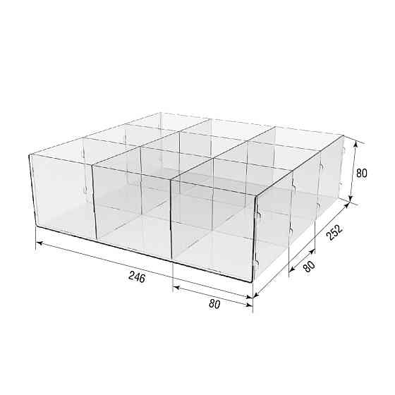Коробка EKOSTAR 9 ячеек 246х252х80 Киев