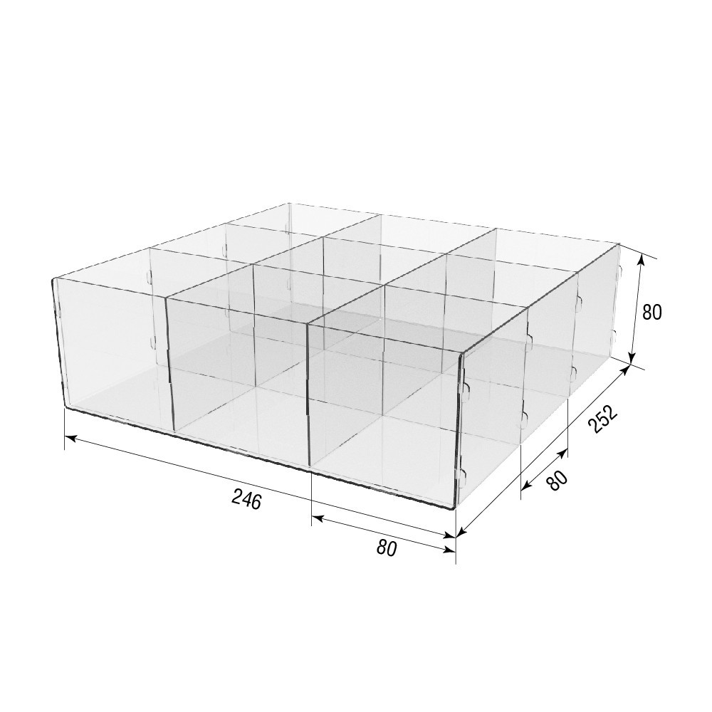 Коробка EKOSTAR 9 ячеек 246х252х80 Киев - изображение 3