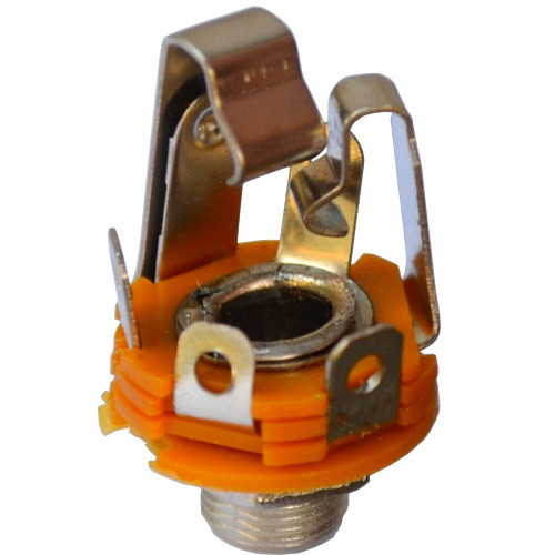 Гнездо 6,3мм стерео монтажное, с отключением, корпус металл Полтава - фото 1