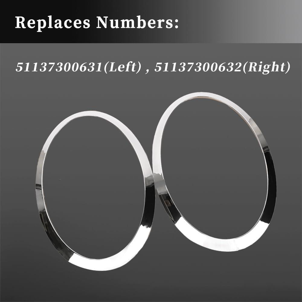 Окантовка фари 51137300631/51137300632 Хром Ліва і Права для Mini Cooper 2014-2019 ободок накладка протитуманної фари Київ - фото 5