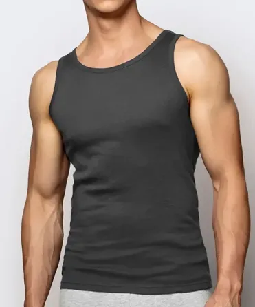 Мужская майка Atlantic хлопок BMV-046 XXL, Графит Киев