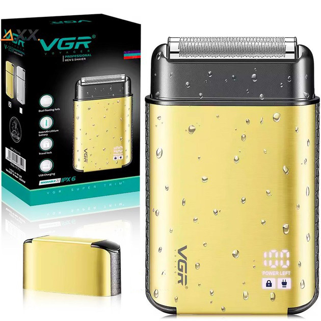 Чоловіча електрична акумуляторна електробритва VGR, Портативна чоловіча бритва на акумуляторі SH-40 Львів - фото 10