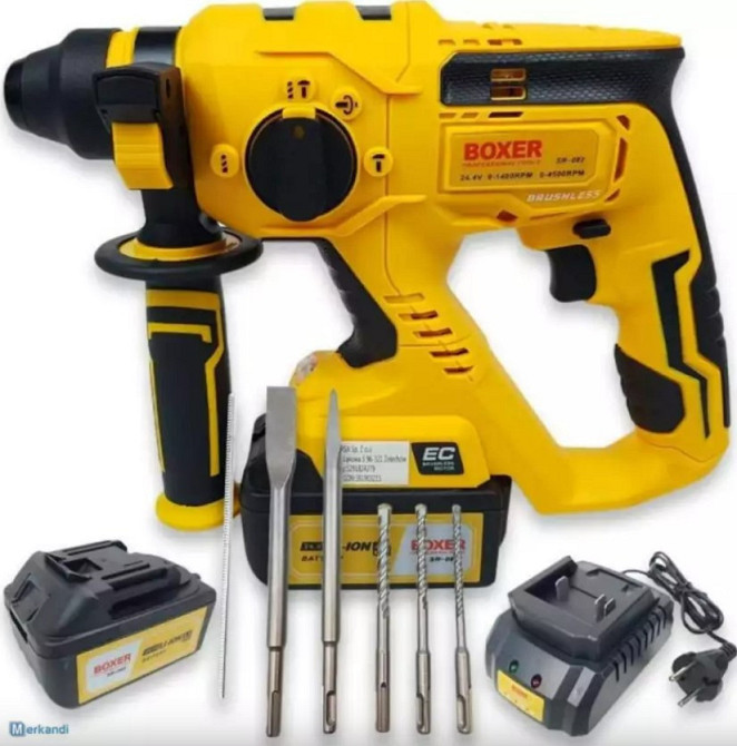 SR-082 Акумуляторний Перфоратор 24V Li-Ion 2x4.0Ah SDS+ 3 Режими, 2.1 Дж, Кейс, Зарядний Пристрій Одеса - фото 1