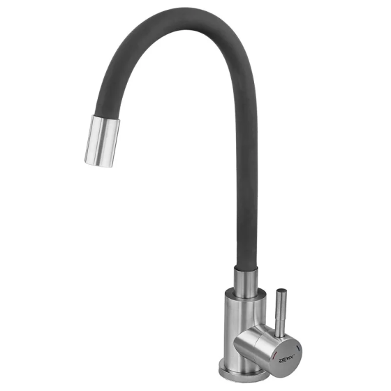 Кухонний змішувач із силіконовим виливом Zerix DAX-011 Black Refl.Black    ( ZX4820 ) 22966 Харків