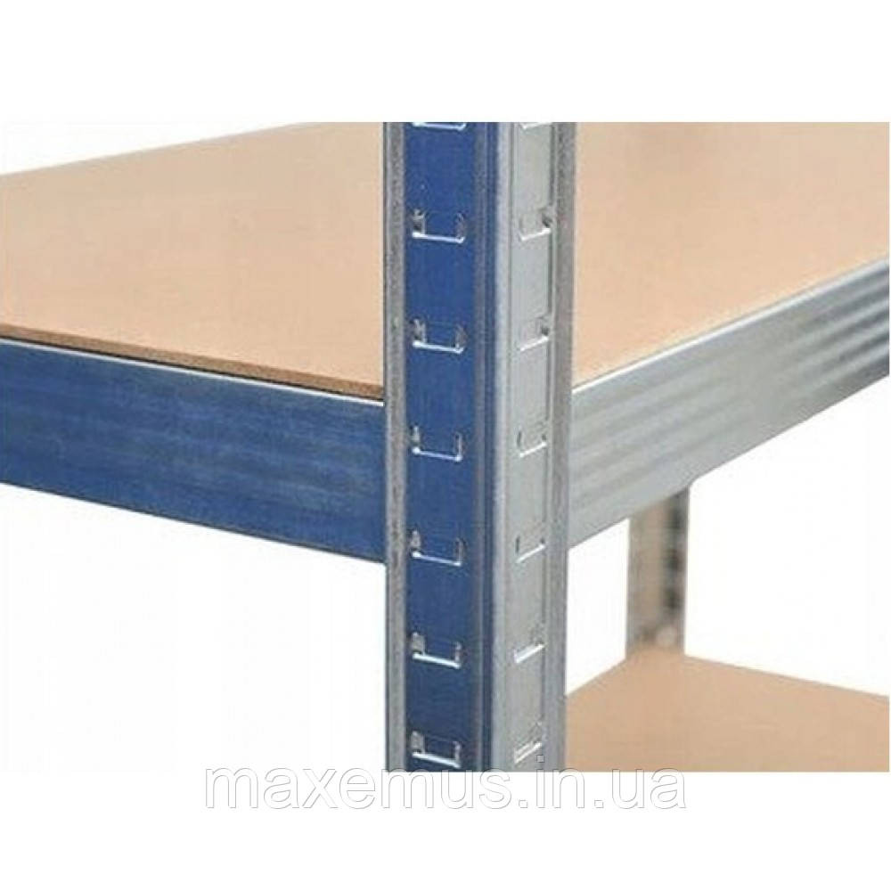 Стелаж металевий поличковий 180х90х40 Металевий стелаж у підвал оцинкований з полицею МДФ Мостиська - фото 3