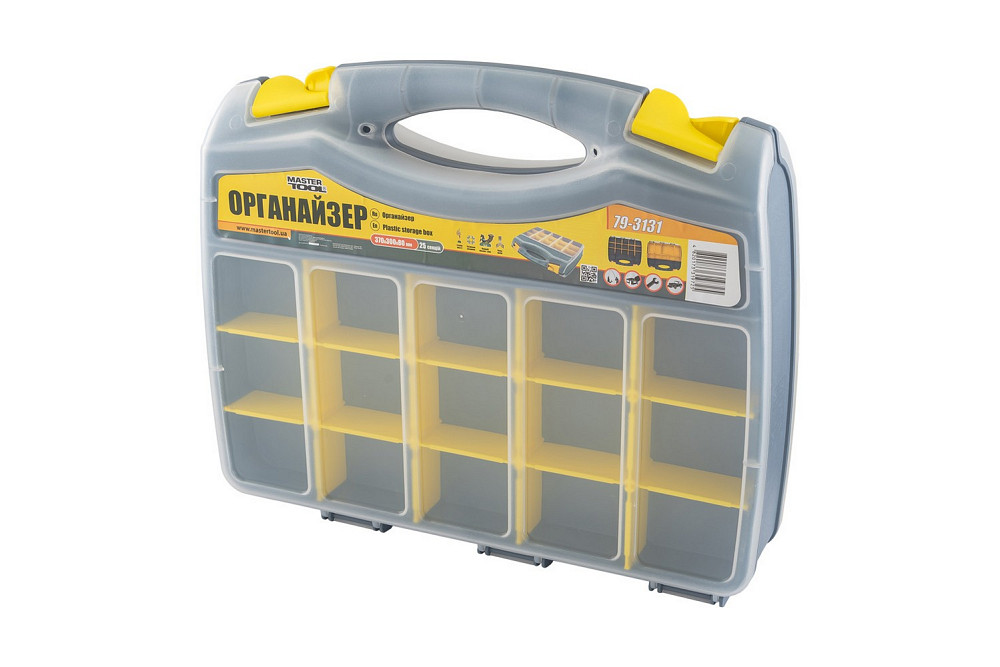 MASTERTOOL Органайзер двосторонній MASTERTOOL з ручкою 15" 370х300х80 мм 15 секцій/10 лотків 79 Коломия - фото 4
