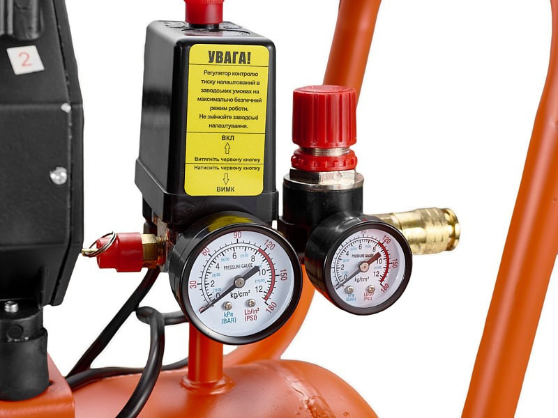 Компресор 50 л, 1.5 кВт, 8 атм, 209 л/хв, малошумний, безоливний, 2 циліндр Sturm AC93250OL (читати Рівне - фото 5