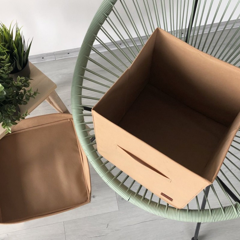 Короб с крышкой для хранения вещей HY-Kr-beg (Бежевый) Сумы - изображение 2