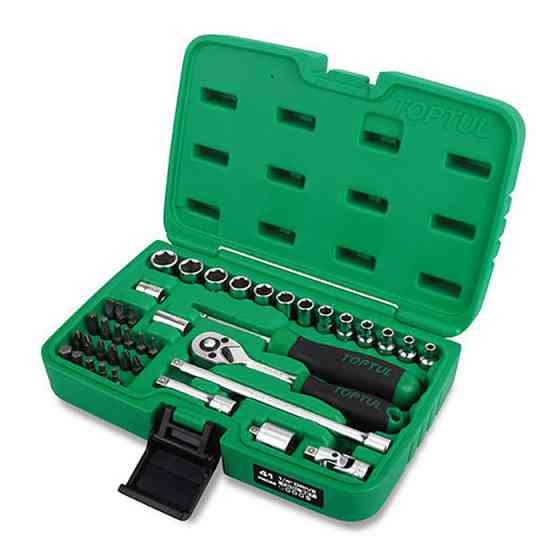 Набір торцевих головок і біт з тріскачкою TOPTUL 1/4" 41ед. GCAI4102 Одеса