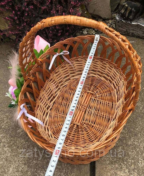 Пасхальний кошик плетений з прикрасою Київ - фото 4