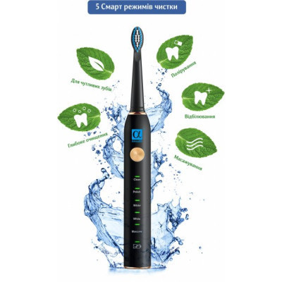 Електрична зубна щітка AHealth SMART SONIC SMILE 1 black (AHsss1b) Вінниця - фото 2
