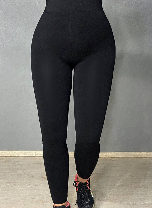 Лосины женские Kataya 6828 утепленные на флисе хлопковые 42-48 черные, черный, 42-48 Киев - изображение 19