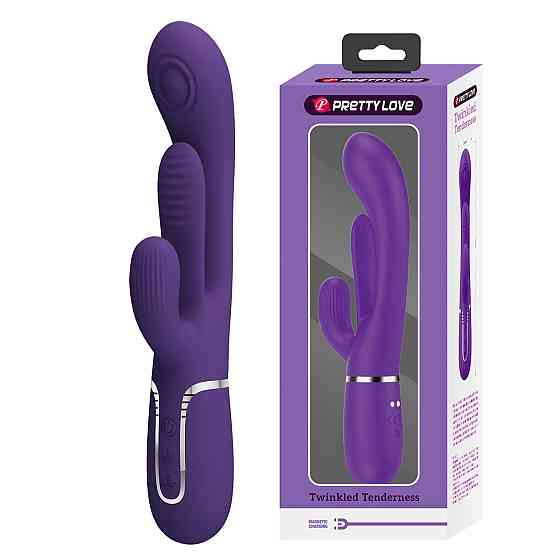 Вибратор с стимулятором клитора PRETTY LOVE - Shonia Dark Purple 3 in 1, BW-500041-2 Sex Aura Киев