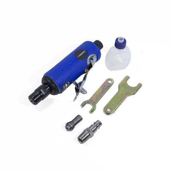 Пневмозачистна машинка з прогумованою рукояткою (цанги: 3мм, 6мм, 25000об/хв, 94л/хв, 6.3Bar, штуцер Одеса