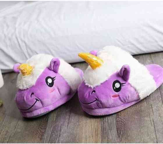 Домашні капці Єдиноріг Фіолетовий Вінниця