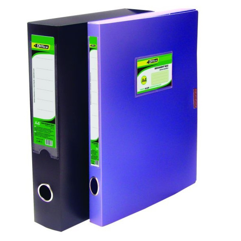 Папка-коробка A4 "4Office" 4-241 5,5см на липучці кол. в ас., шт Київ - фото 1