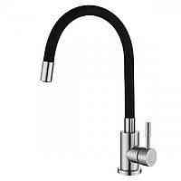 Змішувач для кухні IGER, 1-ручн., гнучкий чорний гусак Харків