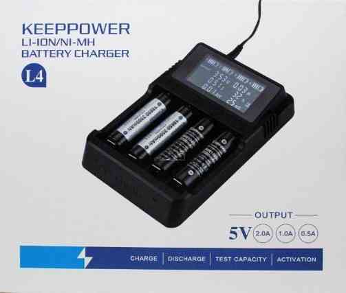 Зарядний пристрій для акумуляторів L4 Keeppower LCD USB + блок живлення Вінниця