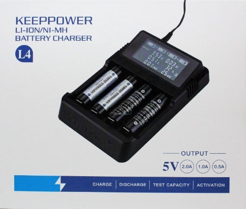 Зарядное устройство для аккумуляторов L4 Keeppower LCD USB + блок питания Винница - изображение 4