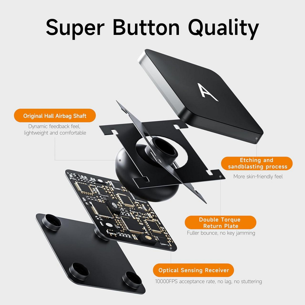 Клавіатурний чохол для iPad Air 11 (M3/M2) чорний з трекпадом RGB підсвітка магнітний універсальний кейс 11 дюймів Київ - фото 8