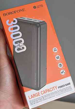 Павербанк Потужний: на 30000mAh. 10.5 Вт. Чорний. Київ