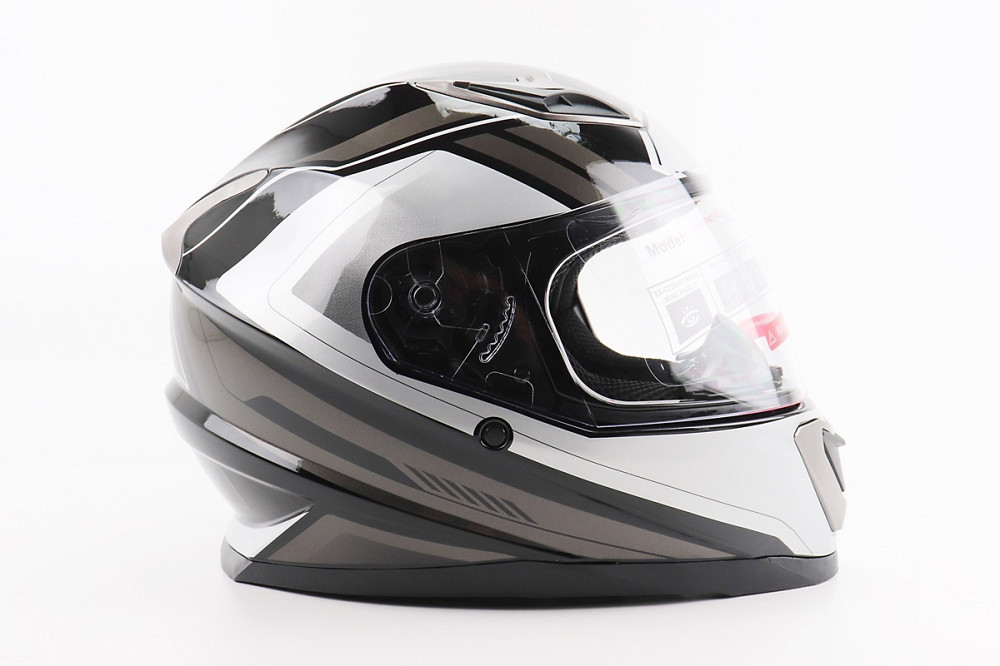 Шолом інтеграл, закритий BLD-M62 М (57-58см), ЧОРНИЙ/БІЛО-СІРИЙ Київ - фото 3