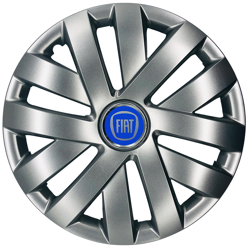 Автомобільні модельні ковпаки R16 Fiat (синій) 409 4шт, SJS, сріблясті Вінниця - фото 1